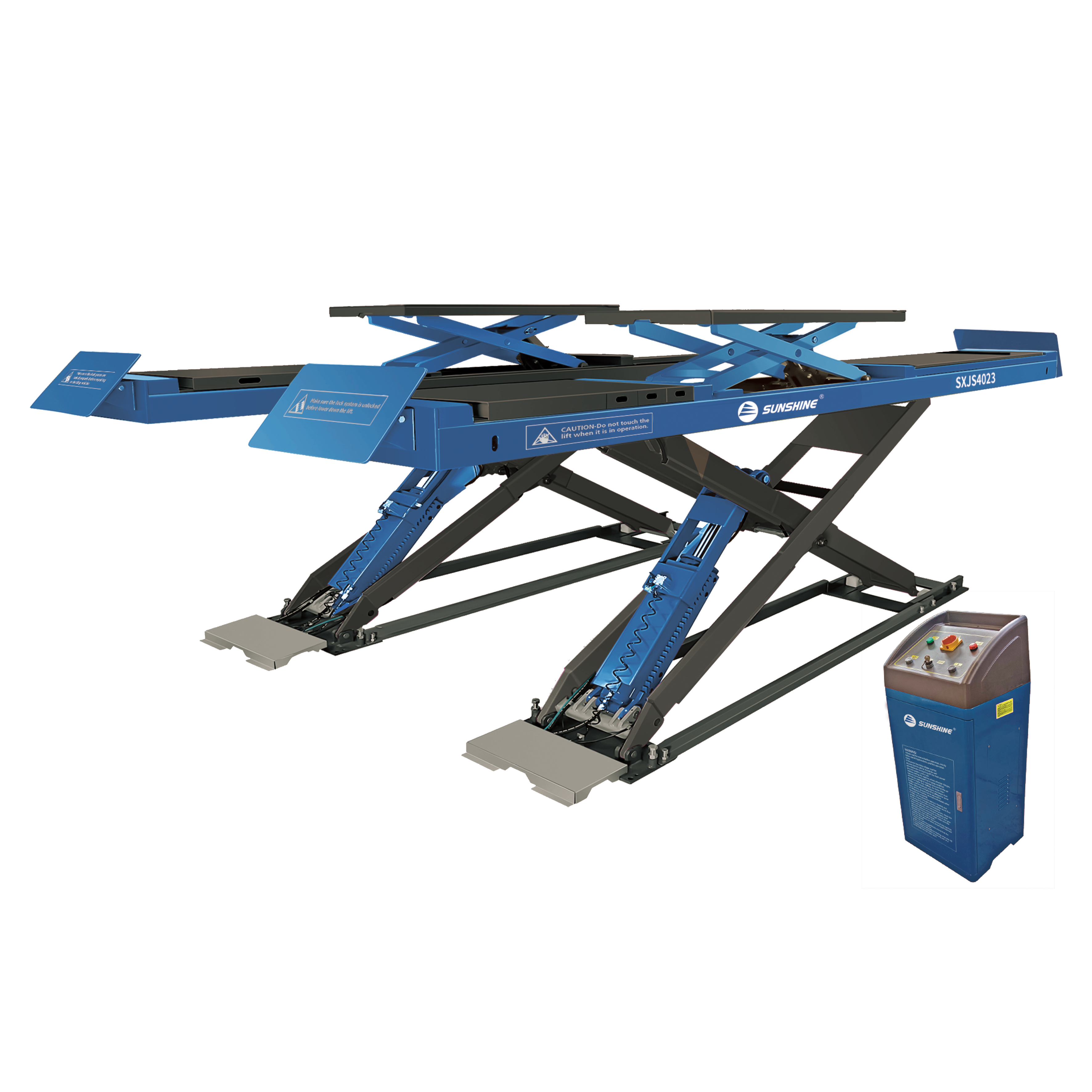 Umfassendes Prüf- und Diagnosesystem für Fahrzeuge, ideal für §57a-Prüfungen und Achsvermessungen, mit robuster Stahlkonstruktion und voller Hubhöhe bis zu 1900 mm für Sunshine Austria.