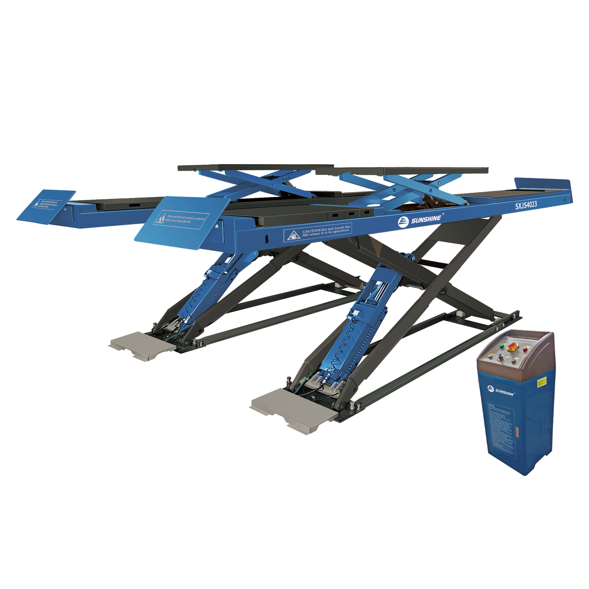 Umfassendes Prüf- und Diagnosesystem für Fahrzeuge, ideal für §57a-Prüfungen und Achsvermessungen, mit robuster Stahlkonstruktion und voller Hubhöhe bis zu 1900 mm für Sunshine Austria.